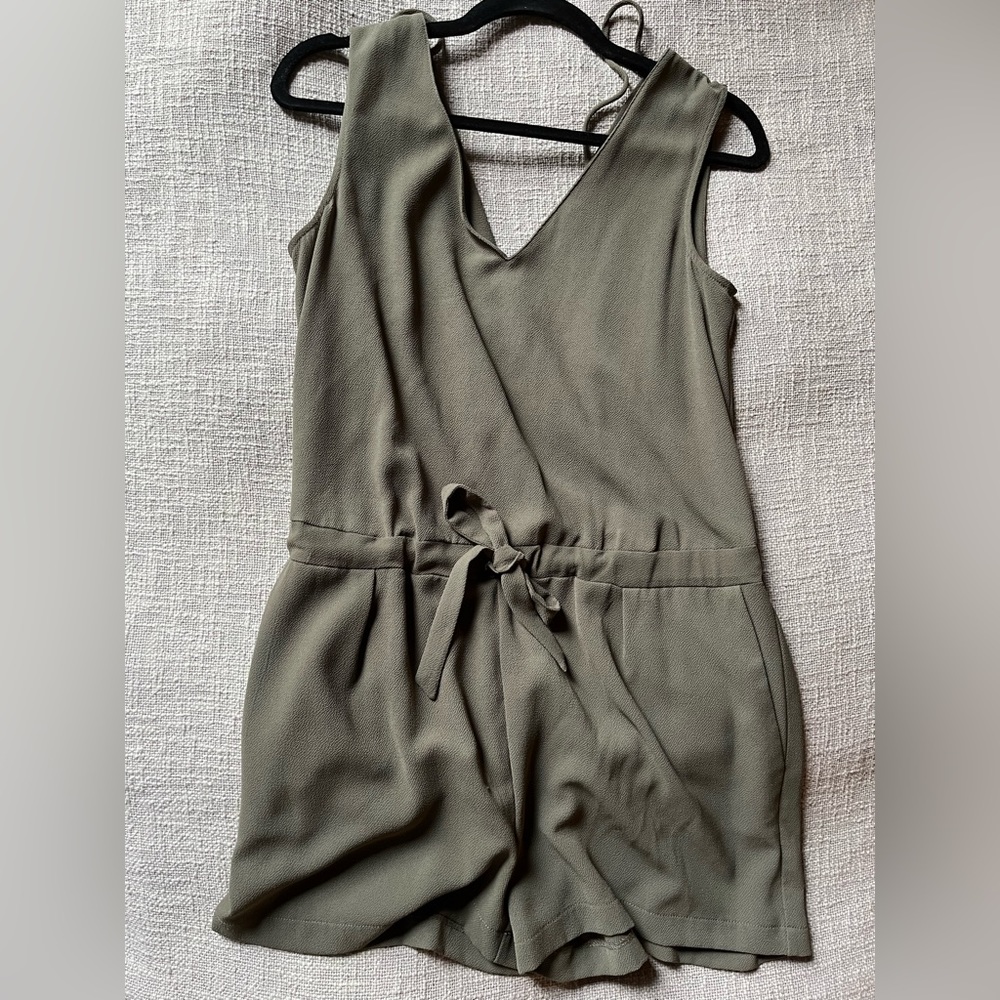 Zara Basic Army Green Romper